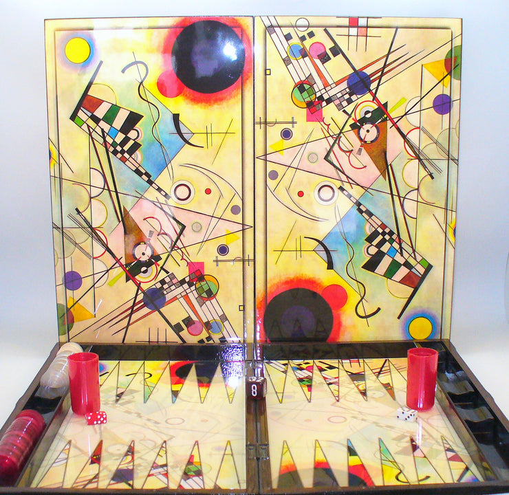 Backgammon - Kandinsky Decoupage (ONLINE ORDER ONLY)