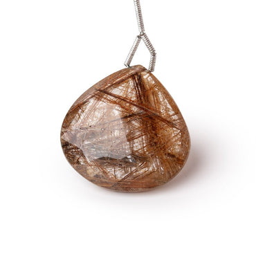 26.5mm Rutilated Quartz Faceted Heart Focal Bead 1 piece (ONLINE ORDER ONLY)