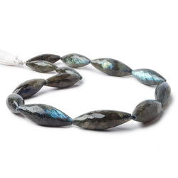 26.5x9.5-34x12mm Labradorite faceted marquise 15 inch 13 beads AA (ONLINE ORDER ONLY)