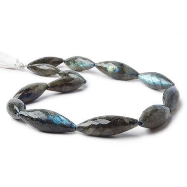 26.5x9.5-34x12mm Labradorite faceted marquise 15 inch 13 beads AA (ONLINE ORDER ONLY)