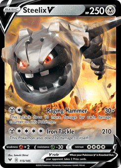 Steelix V (115/185) [Sword & Shield: Vivid Voltage] (Online Only)