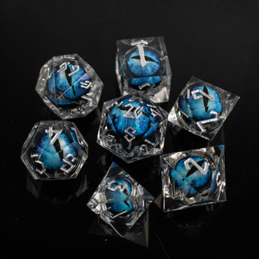 Legacy of Blue Eyes Liquid Core Dice Set - Silver (ONLINE ORDER ONLY)
