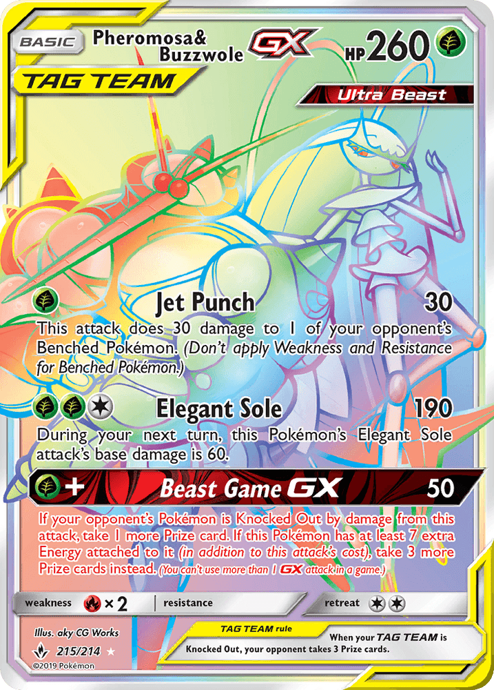 Pheromosa & Buzzwole GX (215/214) [Sun & Moon: Unbroken Bonds] (Online Only)