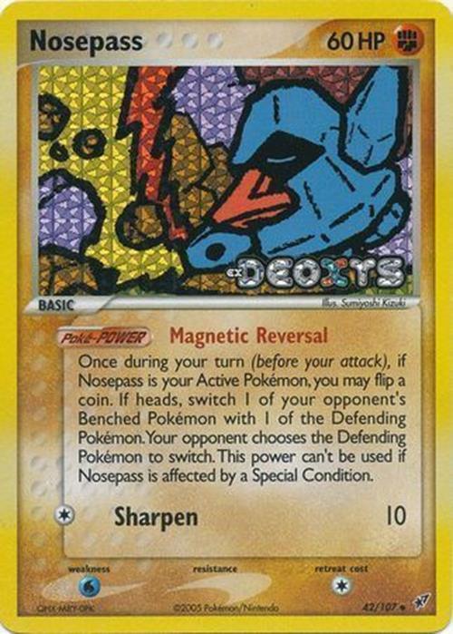 Nosepass (42/107) (Stamped) [EX: Deoxys] (Online Only)