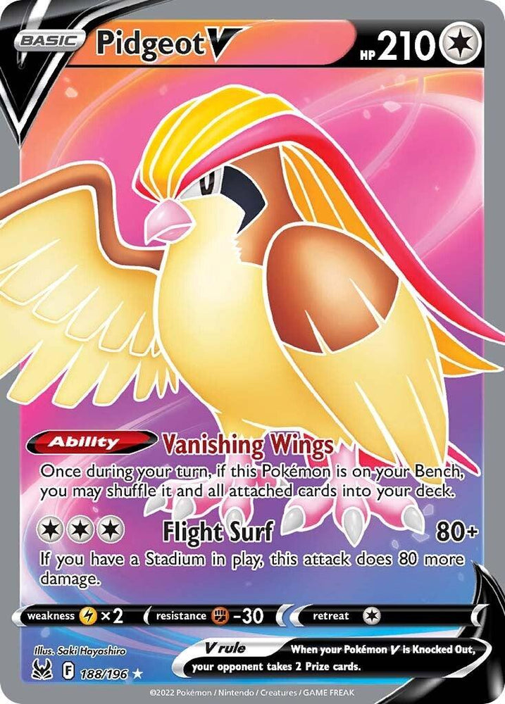 Pidgeot V (188/196) [Sword & Shield: Lost Origin] (Online Only)