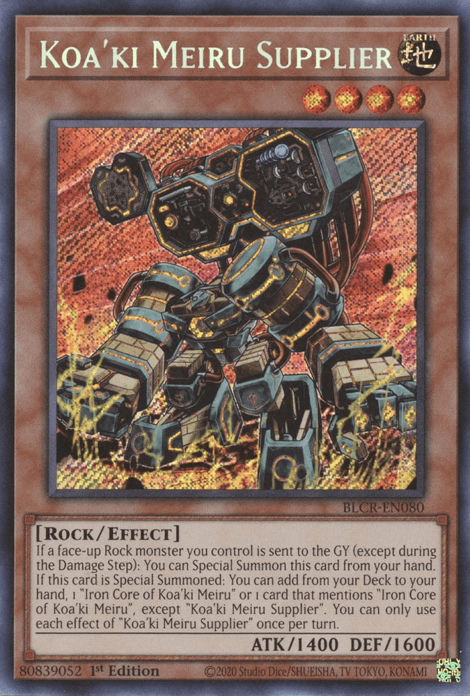 Koa'ki Meiru Supplier [BLCR-EN080] Secret Rare (ONLINE ORDER ONLY)