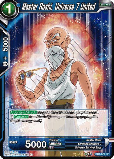 Master Roshi, Universe 7 United (Reprint) (DB1-027) [Battle Evolution Booster] (ONLINE ORDER ONLY)