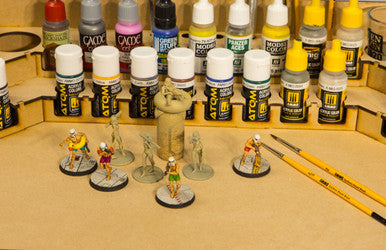 Painting Station Fully Assembled - 26mm, For Vallejo and Army Painter Style Dropper Bottles (Online Order Only) (Online Order Only)