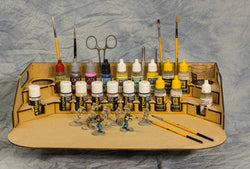 Painting Station Fully Assembled - 26mm, For Vallejo and Army Painter Style Dropper Bottles (Online Order Only) (Online Order Only)