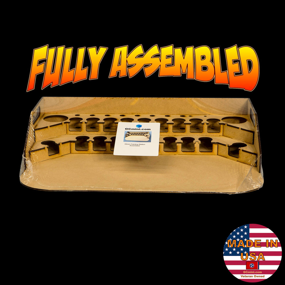 Painting Station Fully Assembled - 26mm, For Vallejo and Army Painter Style Dropper Bottles (Online Order Only) (Online Order Only)