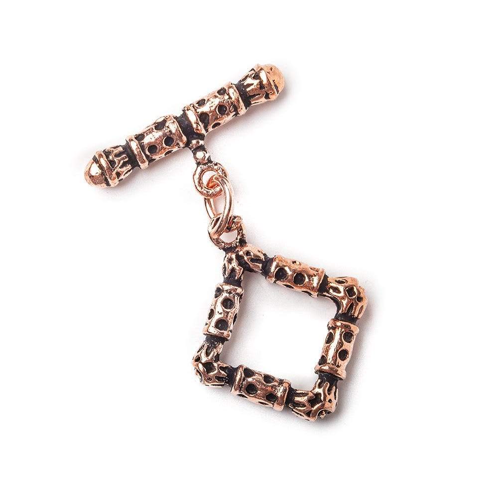 26mm Copper Toggle Square Bamboo Design 1 piece (ONLINE ORDER ONLY)