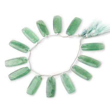 26x10.5-28x11mm Aventurine Faceted Rectangles 7.5 inch 13 Beads (ONLINE ORDER ONLY)