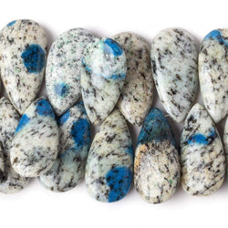 26x14-29x15mm K2 Azurite Granite "K2 Jasper" plain pear beads 8 inch 35 pieces (ONLINE ORDER ONLY)