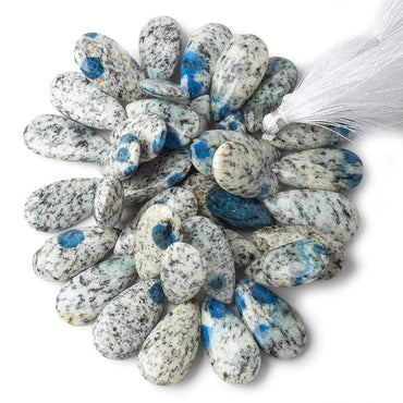 26x14-29x15mm K2 Azurite Granite "K2 Jasper" plain pear beads 8 inch 35 pieces (ONLINE ORDER ONLY)
