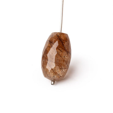 26x16mm Rutilated Quartz Faceted Nugget Focal Bead 1 piece (ONLINE ORDER ONLY)