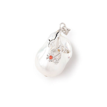 26x17mm White Ultra Baroque .925 Silver Pendant focal 1 piece (ONLINE ORDER ONLY)