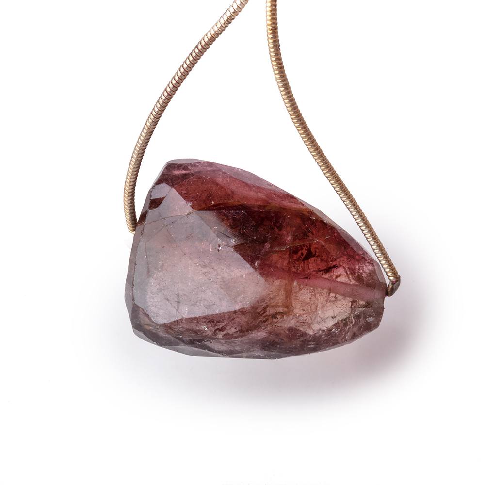 26x20mm Rubellite Tourmaline Faceted Nugget 1 Focal Bead (ONLINE ORDER ONLY)