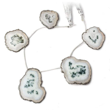 26x26-42x34mm Black Gold Leafed Solar Quartz Slices AAA Grade 5 pieces (ONLINE ORDER ONLY)