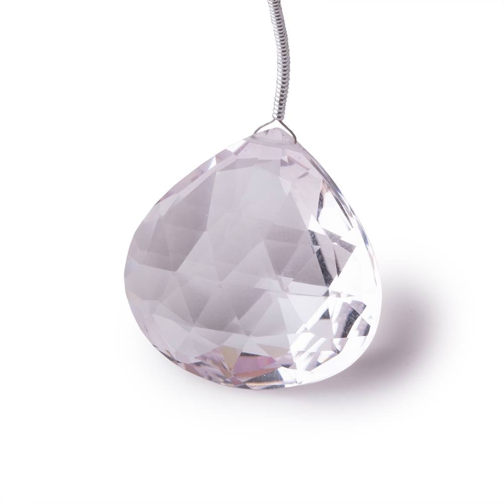 26x27mm Pink Amethyst Faceted Heart Focal Bead 1 Piece (ONLINE ORDER ONLY)