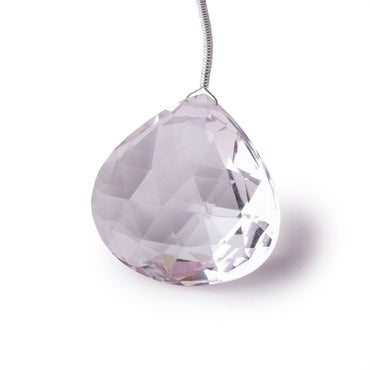 26x27mm Pink Amethyst Faceted Heart Focal Bead 1 Piece (ONLINE ORDER ONLY)