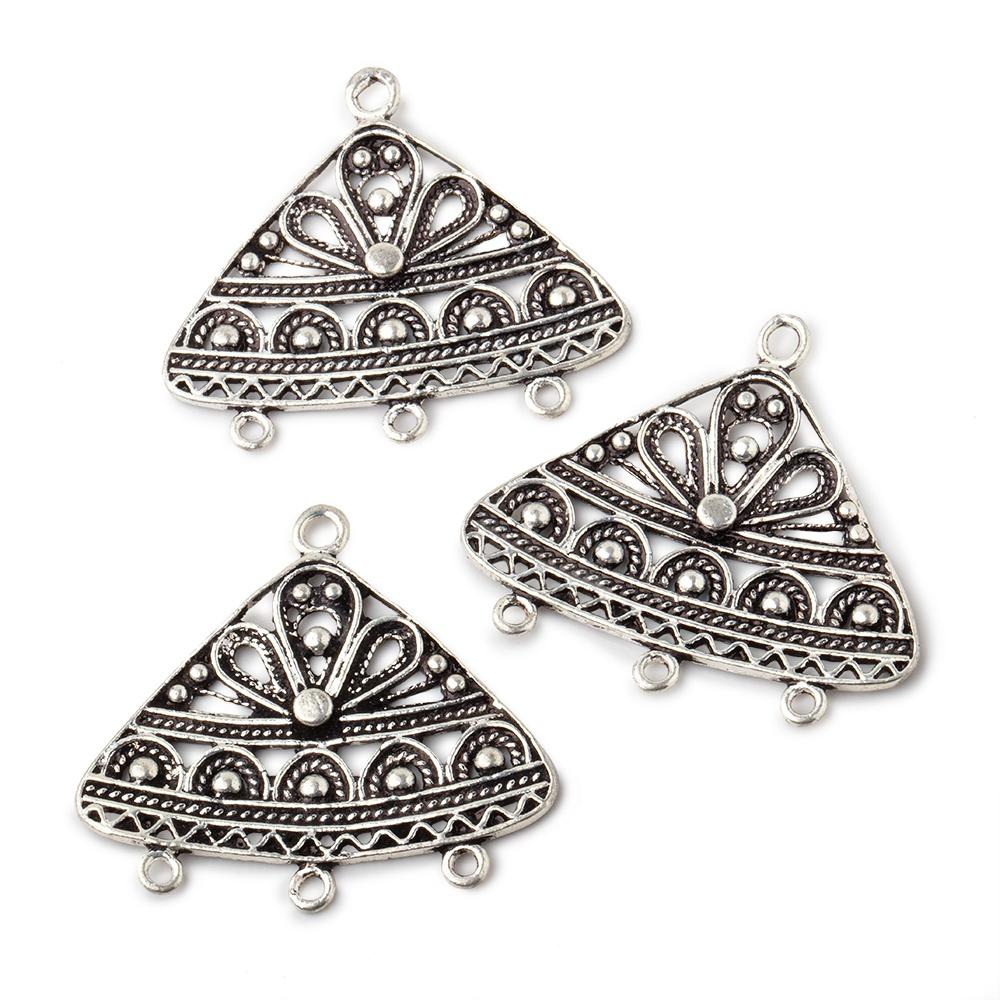 26x28mm Sterling Silver Chandelier With 3 Drop Rings 1 piece (ONLINE ORDER ONLY)