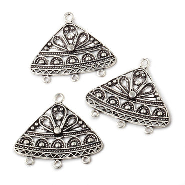 26x28mm Sterling Silver Chandelier With 3 Drop Rings 1 piece (ONLINE ORDER ONLY)