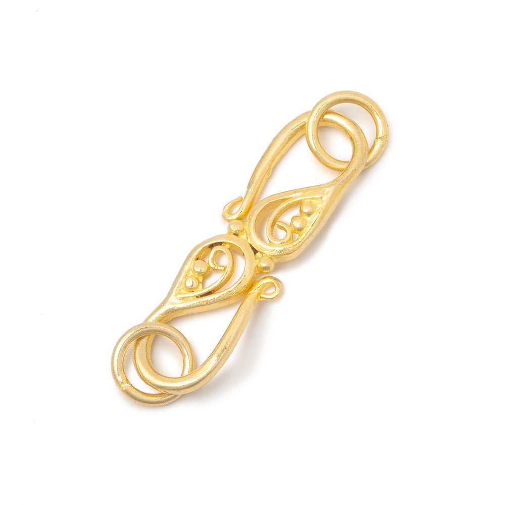 26x7.5mm Vermeil Paisley S Hook 1 piece (ONLINE ORDER ONLY)