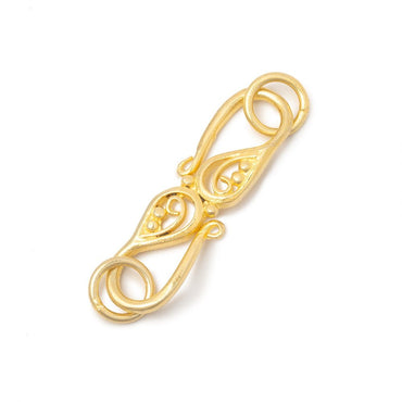 26x7.5mm Vermeil Paisley S Hook 1 piece (ONLINE ORDER ONLY)