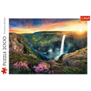 Trefl Red Háifoss Waterfall, Iceland 2000 Piece Puzzle