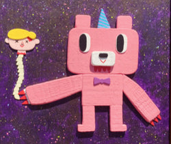 HeySoupFace - Party Bear - Original Artwork - Gloomy Bear Exhibition (ONLINE ORDER ONLY)