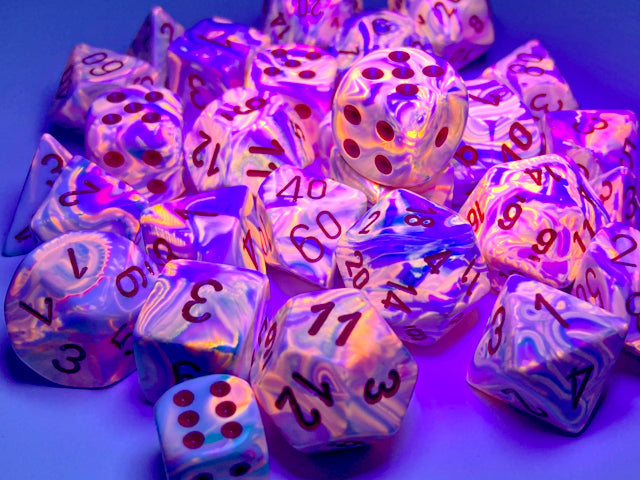 Festive Polyhedral Pop Art w/red Limited Edition (7-Dice Set / 16mm Block / 12mm Block) (Online Only)