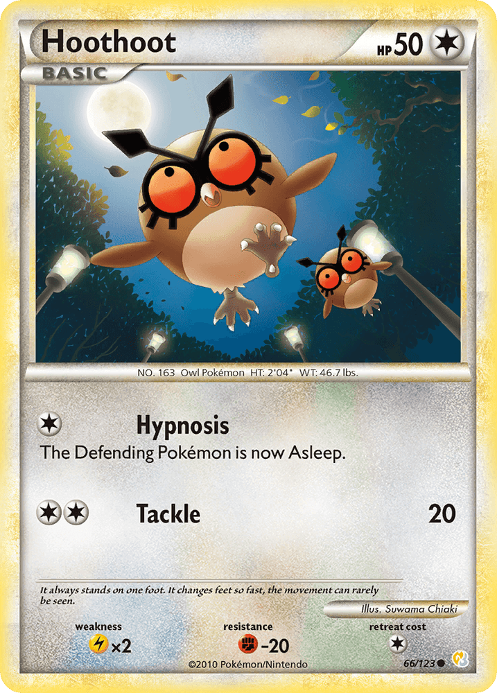 Hoothoot (66/123) [HeartGold & SoulSilver: Base Set] (Online Only)