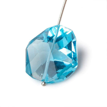 27.5x25.5mm Swiss Blue Topaz Faceted Nugget Focal Bead 1 piece (ONLINE ORDER ONLY)