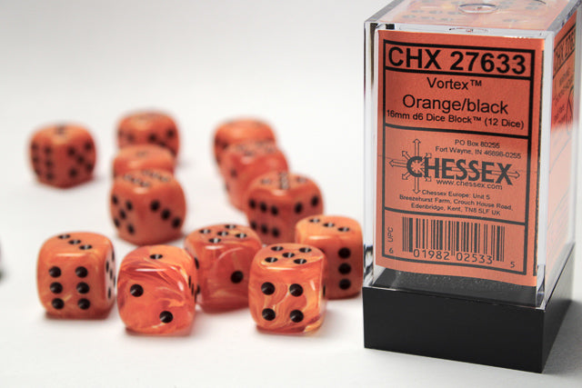 Chessex: D6 Vortex Dice set - 16MM (Online Order Only)
