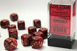 Chessex: D6 Vortex Dice set - 16MM (Online Order Only)