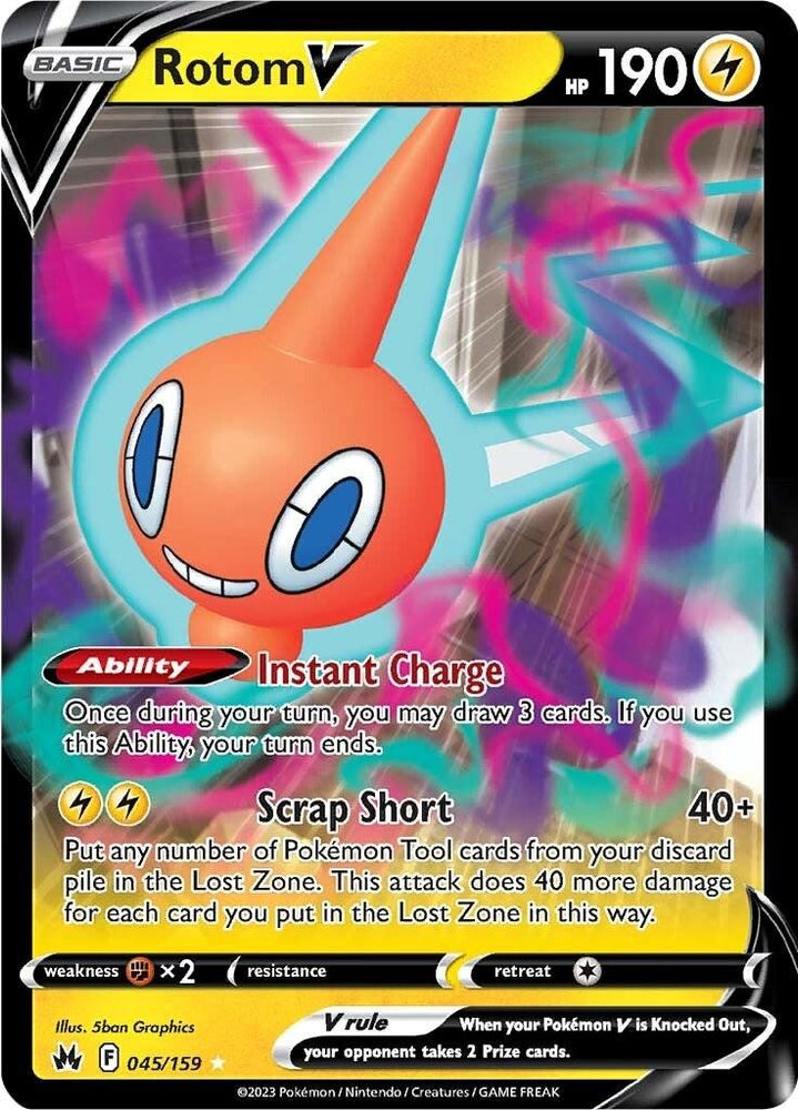 Rotom V (045/159) [Sword & Shield: Crown Zenith] (Online Only)