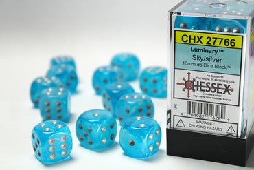 Chessex: D6  Luminary™ Dice sets - 16mm (Online Order Only)