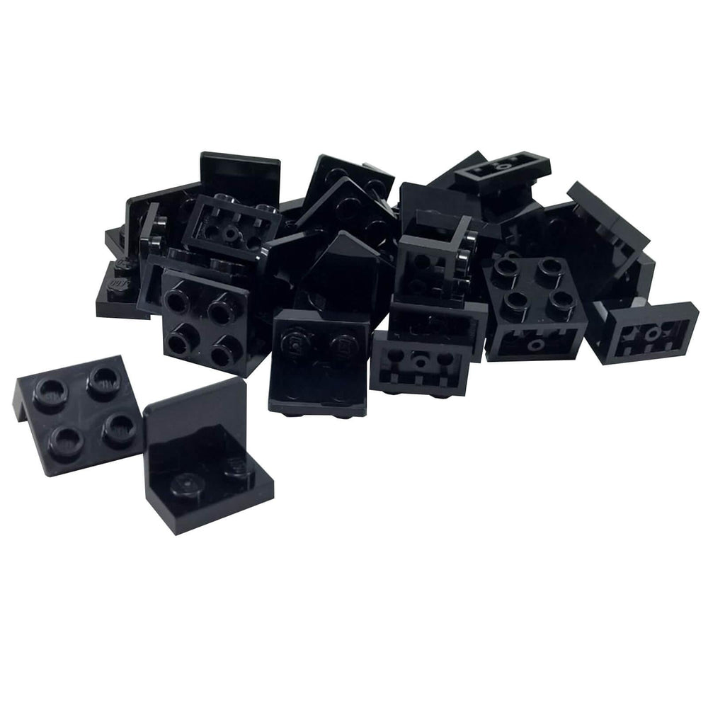 BRACKET 1×2-2×2 Inverted (#99207) – 25× Black – LEGO® Compatible – Pack of 25 (ONLINE ORDER ONLY)