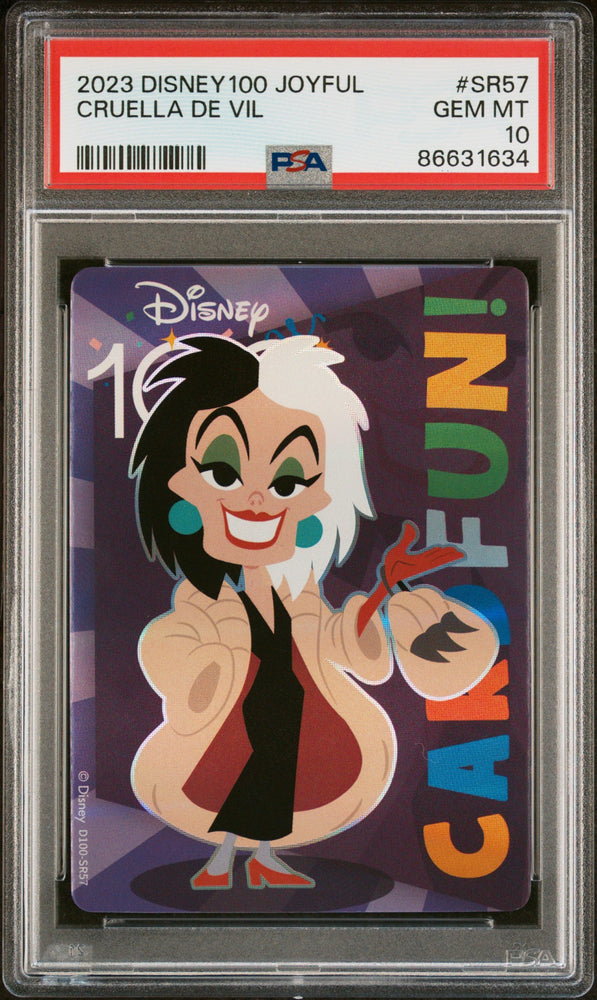 2023 CARD FUN DISNEY 100 JOYFUL CRUELLA DE VIL SR57 PSA 10 (Online Order Only)