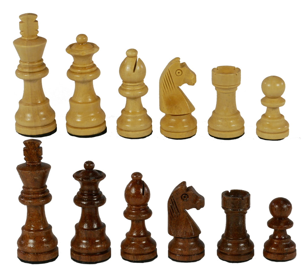 Chess Pieces - 2.75" Sheesham/Boxwood German Knight Chess Pieces (ONLINE ORDER ONLY)