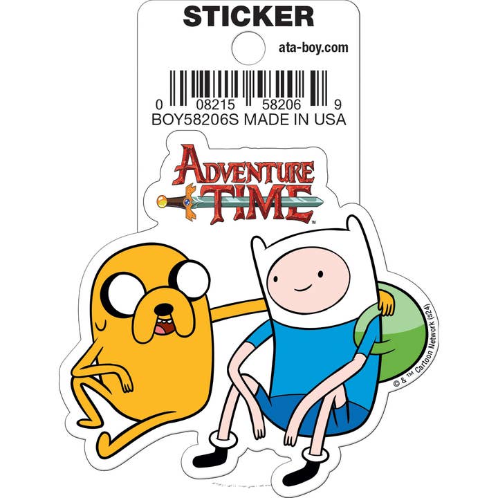 Adventure Time: Finn & Jake Sitting Die Cut Vinyl Sticker - 3" (ONLINE ORDER ONLY)