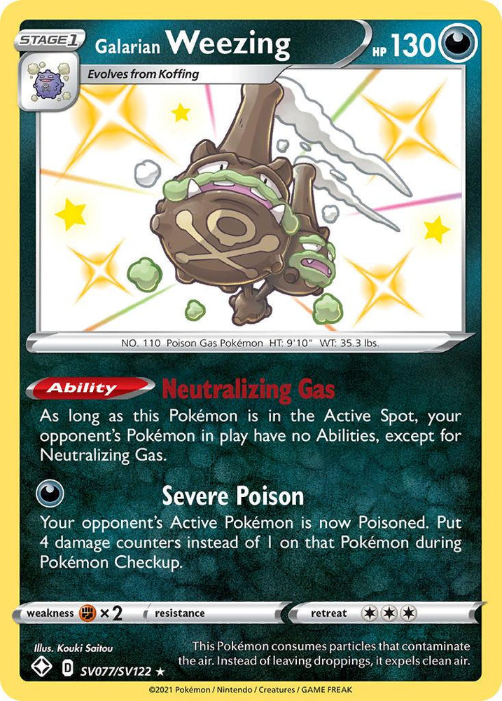 Galarian Weezing (SV077/SV122) [Sword & Shield: Shining Fates] (Online Only)
