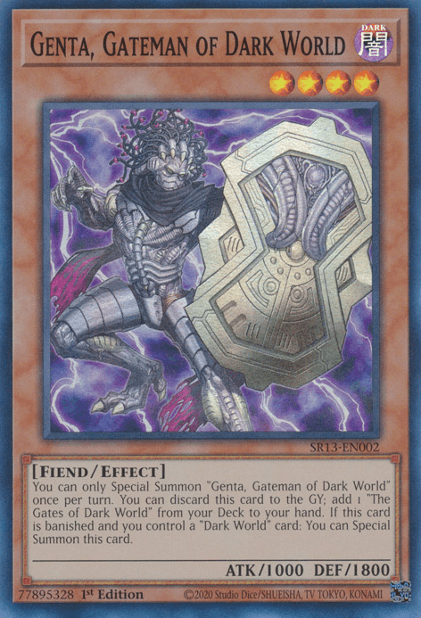 Genta, Gateman of Dark World [SR13-EN002] Super Rare (ONLINE ORDER ONLY)