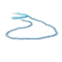 2.7mm Aquamarine Micro Faceted Round Beads 12.5 inch 118 pieces (ONLINE ORDER ONLY)