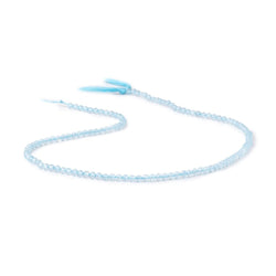 2.7mm Light Aquamarine Micro Faceted Rounds 12.5 inch 118 Beads (ONLINE ORDER ONLY)