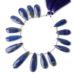 27x10-42x11.5mm Lapis Lazuli faceted pear beads 8 inch 14 pieces AA (ONLINE ORDER ONLY)