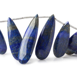 27x10-42x11.5mm Lapis Lazuli faceted pear beads 8 inch 14 pieces AA (ONLINE ORDER ONLY)