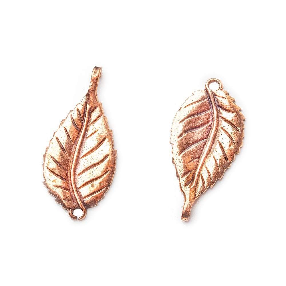 27x13x1mm Copper Charm Leaf Set of 2 (ONLINE ORDER ONLY)