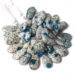 27x15-30x15mm K2 Azurite Granite "K2 Jasper" plain pear beads 8 inch 35 pieces (ONLINE ORDER ONLY)