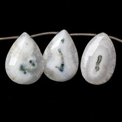27x18-29x20mm Peacock Solar Quartz faceted pear beads 9 inch 12 pieces (ONLINE ORDER ONLY)